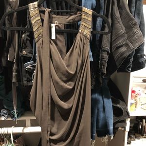 Silk / tie front dress